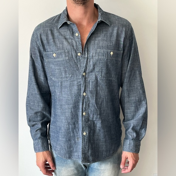 J Crew Denim Button Dowm - Picture 1 of 4